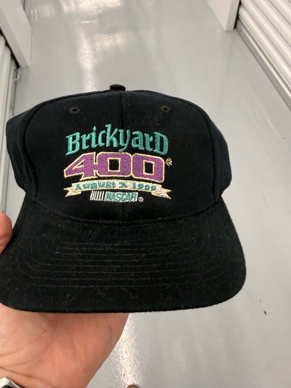 Nissin Brickyard 400 1999 NASCAR Adjustable Hat Black